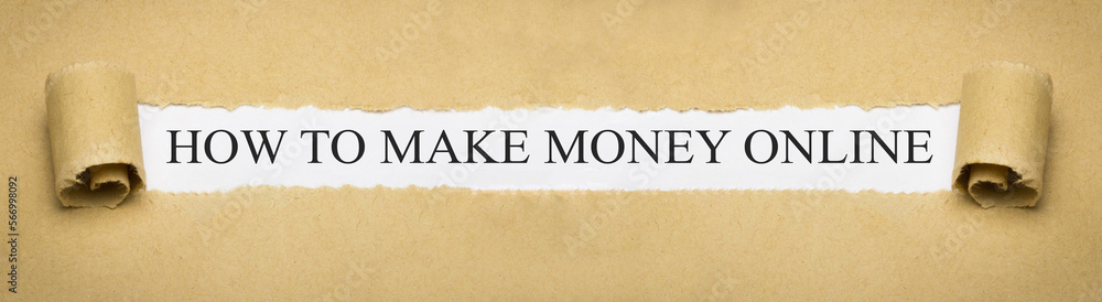 How to make money online - obrazy, fototapety, plakaty 