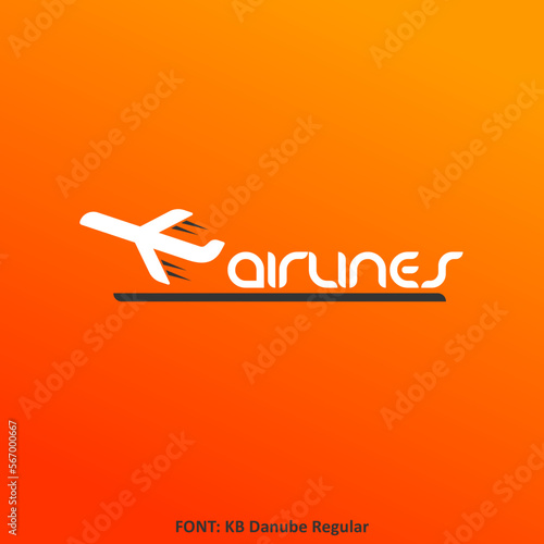 Logo Airlines on an orange background