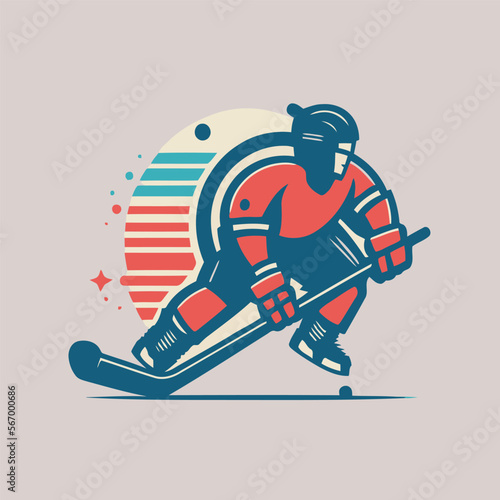 hokey team sport logo design vector © Vibrands Studio