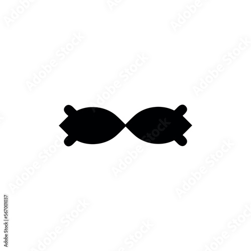 Bow tie icon. Simple style man fashion poster background symbol. Bow tie text frame. Bow tie logo design element. Bow tie t-shirt printing. Vector for sticker.