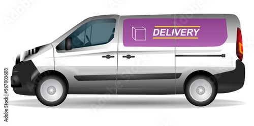 illustration of delivery van 

transportation minibus isolated