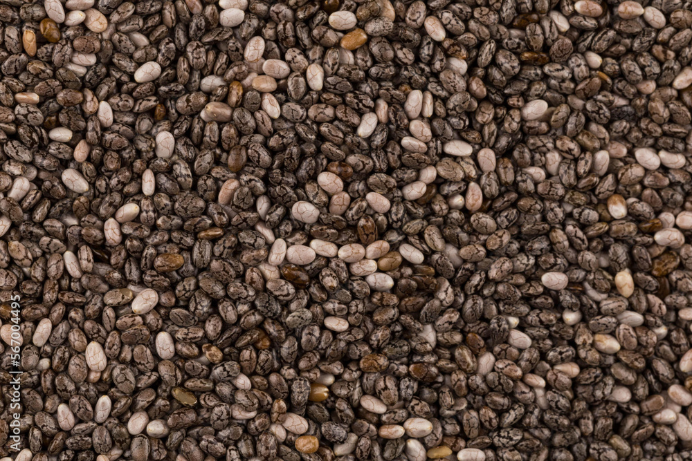 Chia seeds closeup Chia seeds closeup