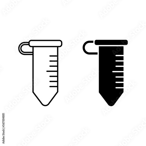 micro centrifuge tube for scientific experiments icon vector