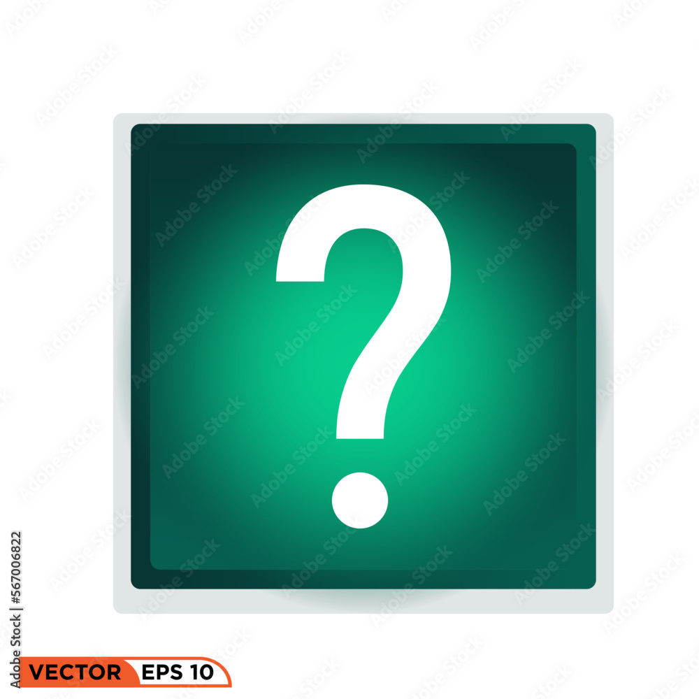 Icon vector graphic of question mark light green Icon vector graphic of question mark light green
