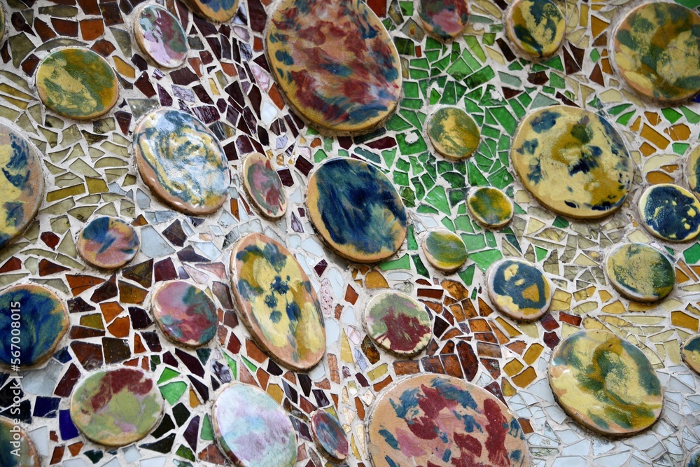 Fototapeta premium Amazing patterned glass and mosaic design architecture