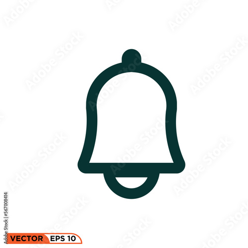 icon vector graphic of bell notification