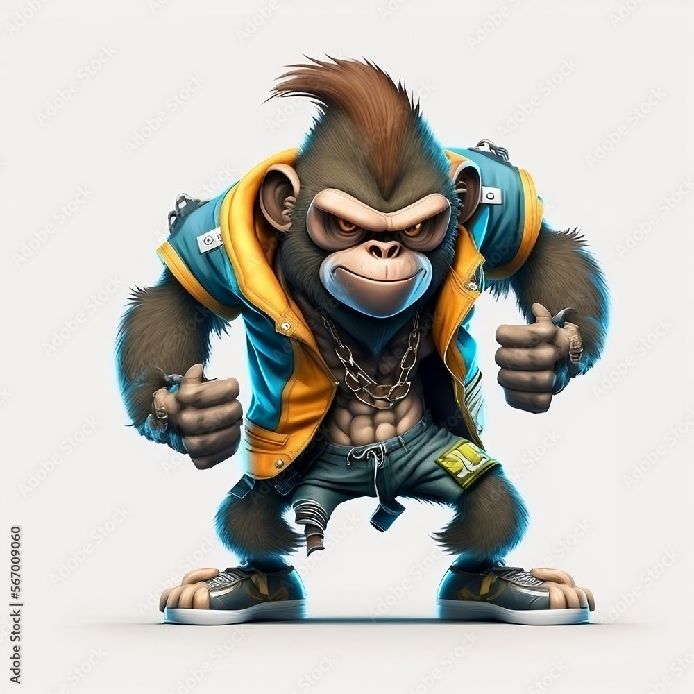 Mascot Character Monkey Mascot Character Monkey