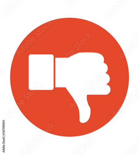 Thumps Down unlike icon. unlike icon Flat design.