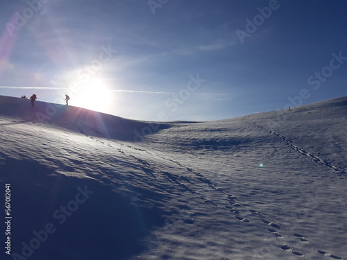 Bergsteiger im Schnee