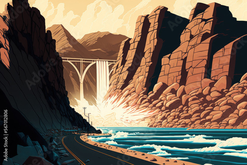 Nevada Hoover Arizona's Dam on October 2, 2021 The greatest water reservoir in the US, Hoover Dam, is currently just around one third full. Water levels are at a historically low level due to drought