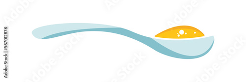 Spoon with sugar, salt, flour or other ingredient icon