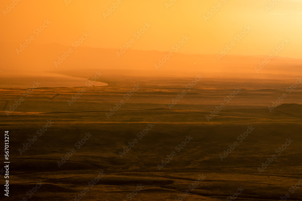 landscape view with field and clouds landscape view with field and clouds