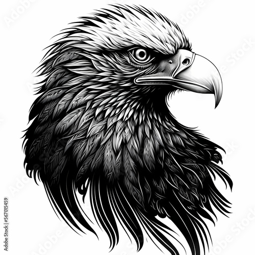 Photographie Eagle vector illustration for logo, tattoo or design