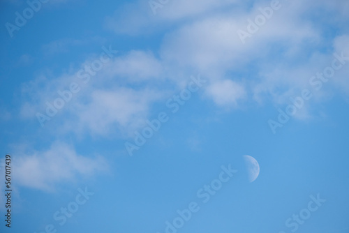 Принти на полотні moon and clouds