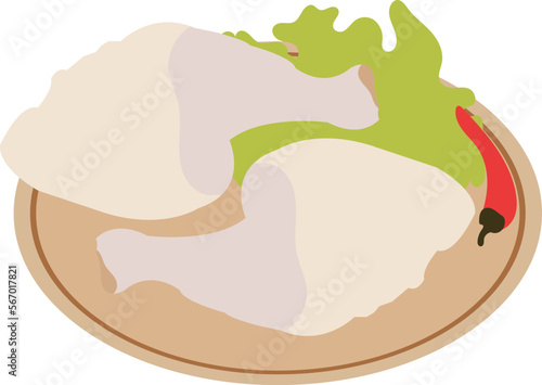 chicken lag vector art illustration 
