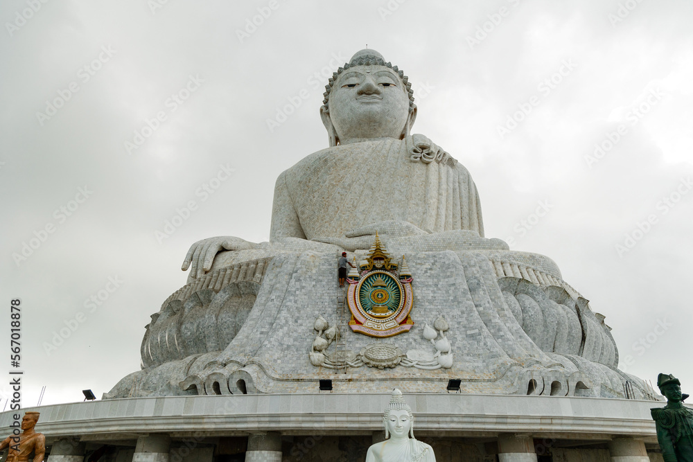 Fototapeta premium Big Buddha in Phuket against a cloudy sky