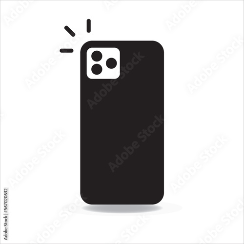 flash on phone icon, vector, illustration, symbol
