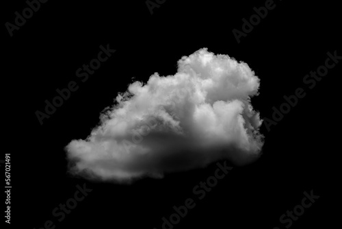 Separate white clouds on a black background have real clouds. White cloud isolated on a black background realistic cloud. white fluffy cumulus cloud isolated cutout on black background