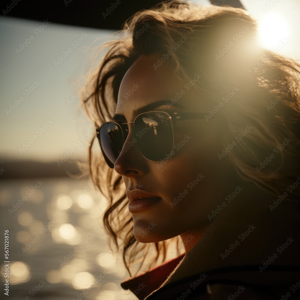 Schöne Frau auf Boot Schöne Frau auf Boot