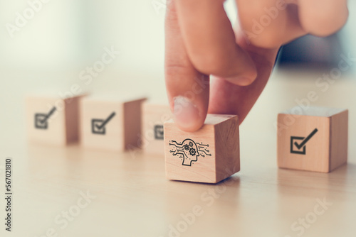 Quadro em tela AI ethics or AI Law concept