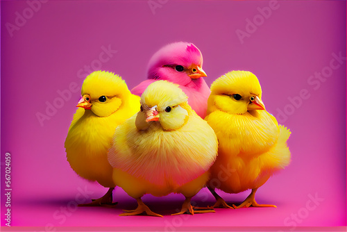 Pop fluffy chicken in brigh...