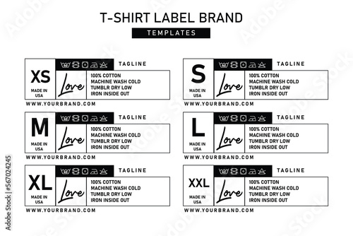 Clothing label tag template design