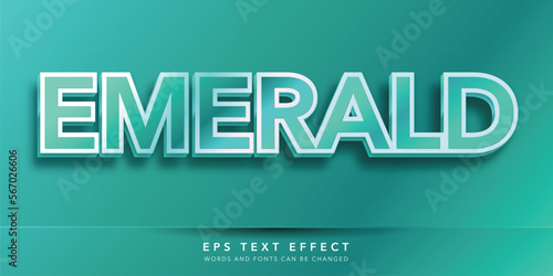 emerald 3d editable text effect