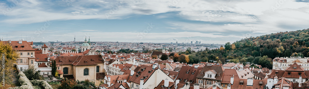 Panoramic of Prague 