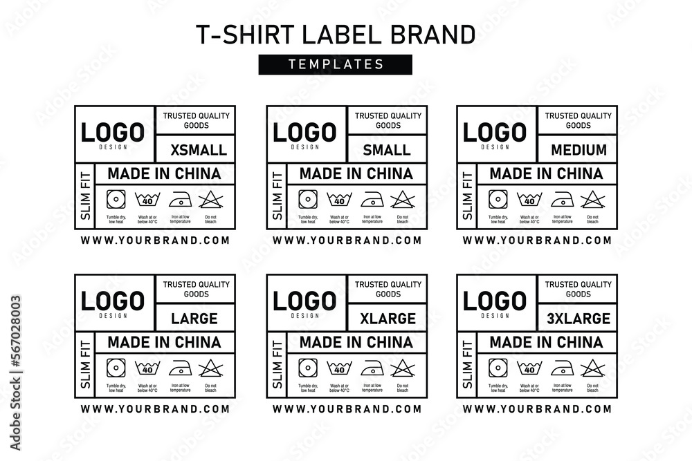 Clothing label tag template design Stock Vector Adobe Stock