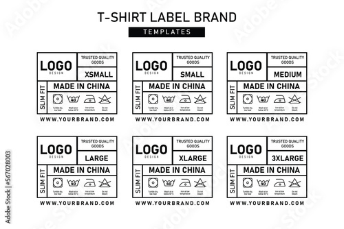 Clothing label tag template design