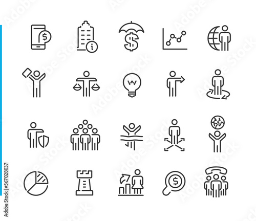 Business Success Icons - Blue Line Series - Vector line icons for your digital or print projects.