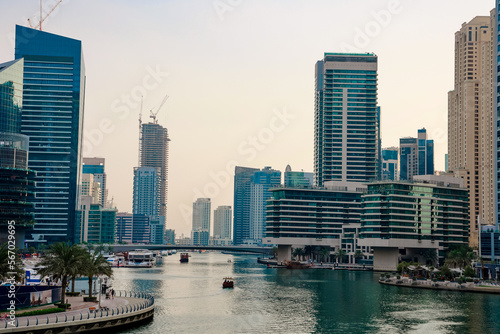 Skyscrapers in Dubai Marina. UAE