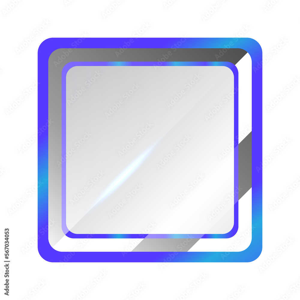 Template glossy square gradient label and button Template glossy square gradient label and button