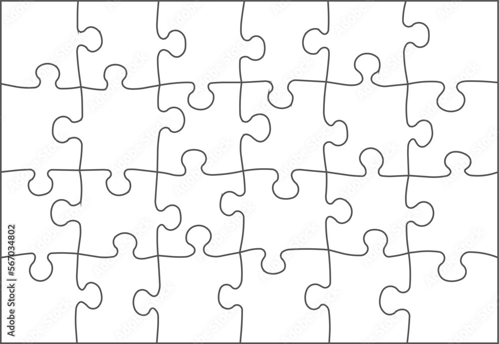 Vector sketch illustration of missing one toy puzzle Vector sketch illustration of missing one toy puzzle