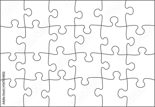 Vector sketch illustration of missing one toy puzzle