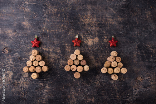 Christmas tree from wine corks