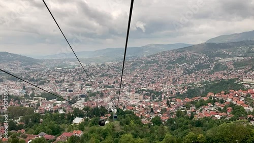 sarajevo cable car view of old town