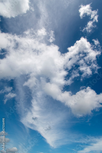 Blue sky covered with white clouds