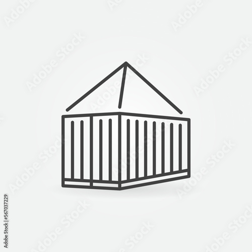 Freight Container vector Intermodal Cargo concept outline icon