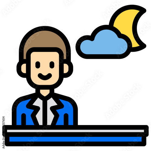Forecaster line icon