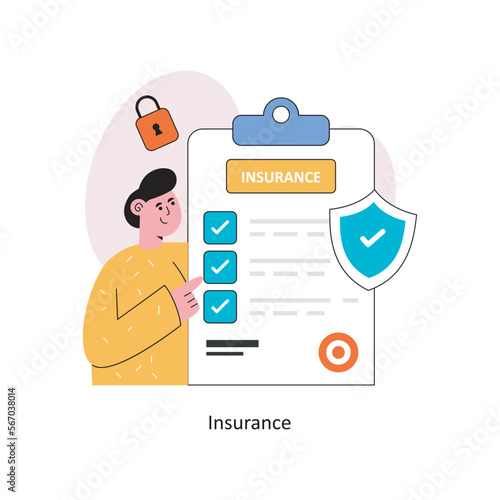 Insurance Flat Style Design Vector illustration. Stock illustration