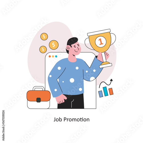 Job Promotion  Flat Style Design Vector illustration. Stock illustration