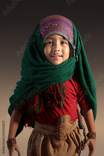 menina com roupas indianas photo