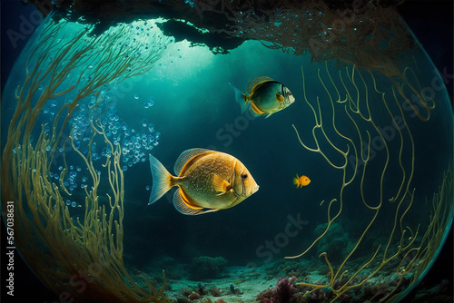 peixes lindo no mar, vida marinha , belezas naturais maragogi  photo