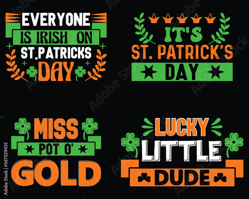 St. patrick s Day Bundle T-Shirt Design.