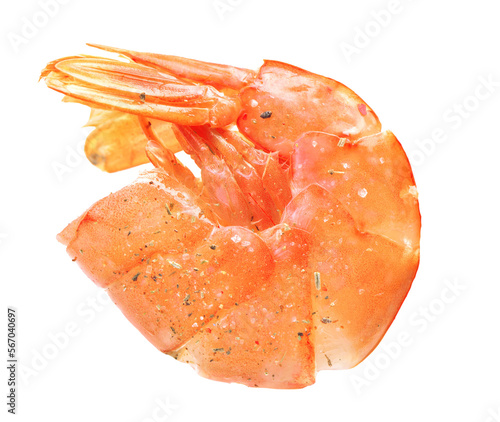 Shrimp on white background isolated 