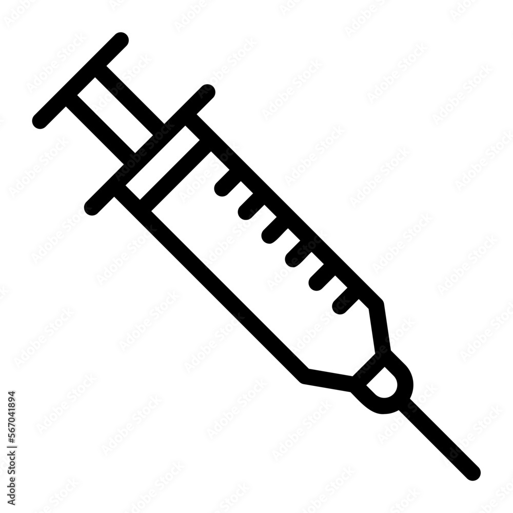 syringe line icon syringe line icon