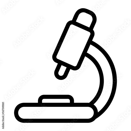 microscope line icon