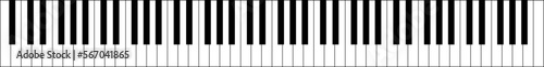88鍵のピアノの鍵盤のシンプルなイラスト