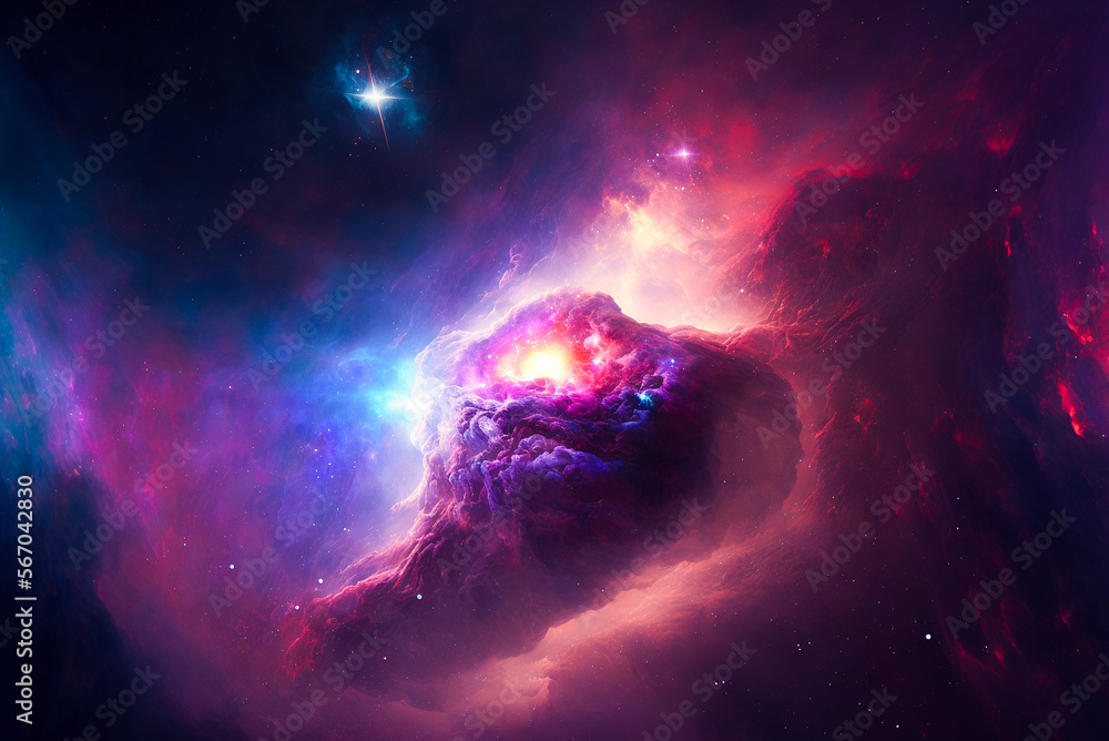 Discover the Wonders of Nebula Galaxies background. Generative Ai